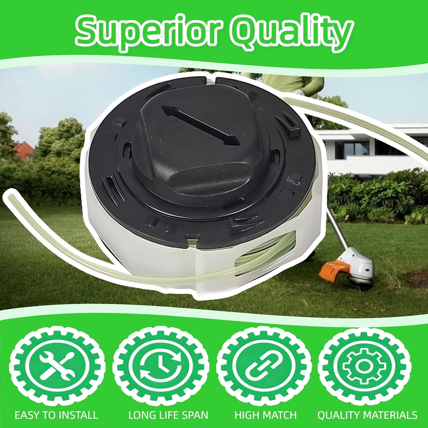 3pcs FSA 57 Trimmer Head Spools for Stihl Autocut C3-2 FSA 57 FSE 52 FSA57 FSE52 Weed Eater Replacement Parts Include: 4009 710 4305