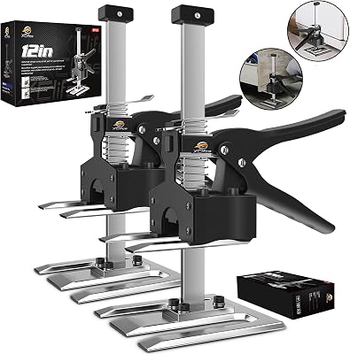 XClifes Labor Saving Arm Jack Handle 2 Pack, Construction Jack, Wall Tile Locator, Multi Function Height Adjustment Lifting Device, Door Panel Lifting Cabinet, Raised 6.69 in, Pair Dynamic Load 450 LB
