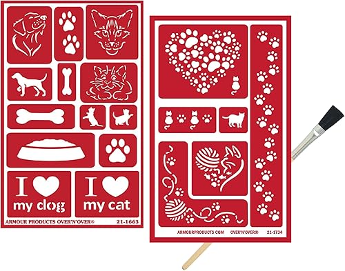 2 plantillas de grabado Armour Etch sobre vidrio reutilizables Plantillas de gatitos para pintar, hacer manualidades Plantilla de gatito gato,