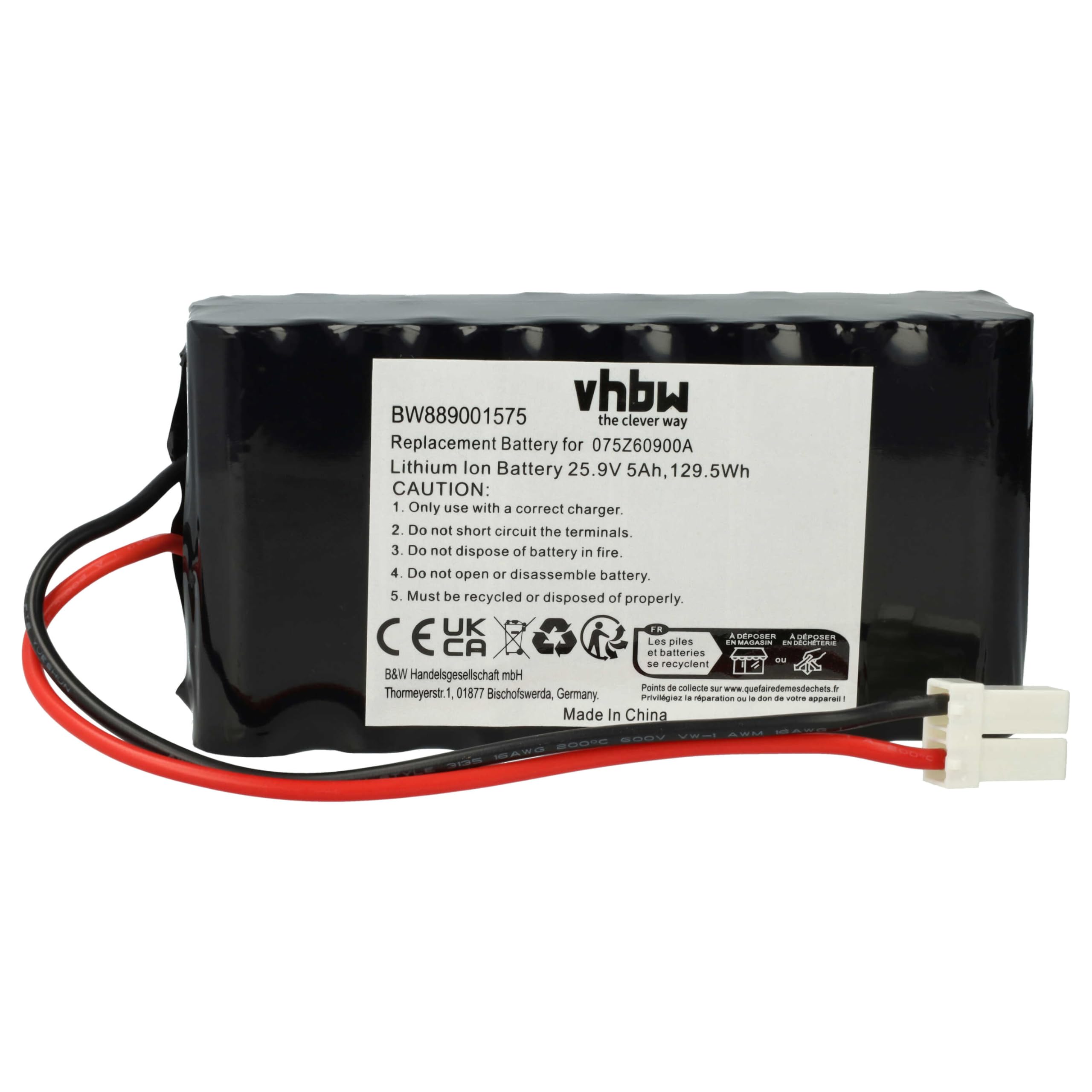 vhbw batteria compatibile con Ambrogio L25 Twenty 25 rasaerba 5000mAh, 25,9V, Li-Ion