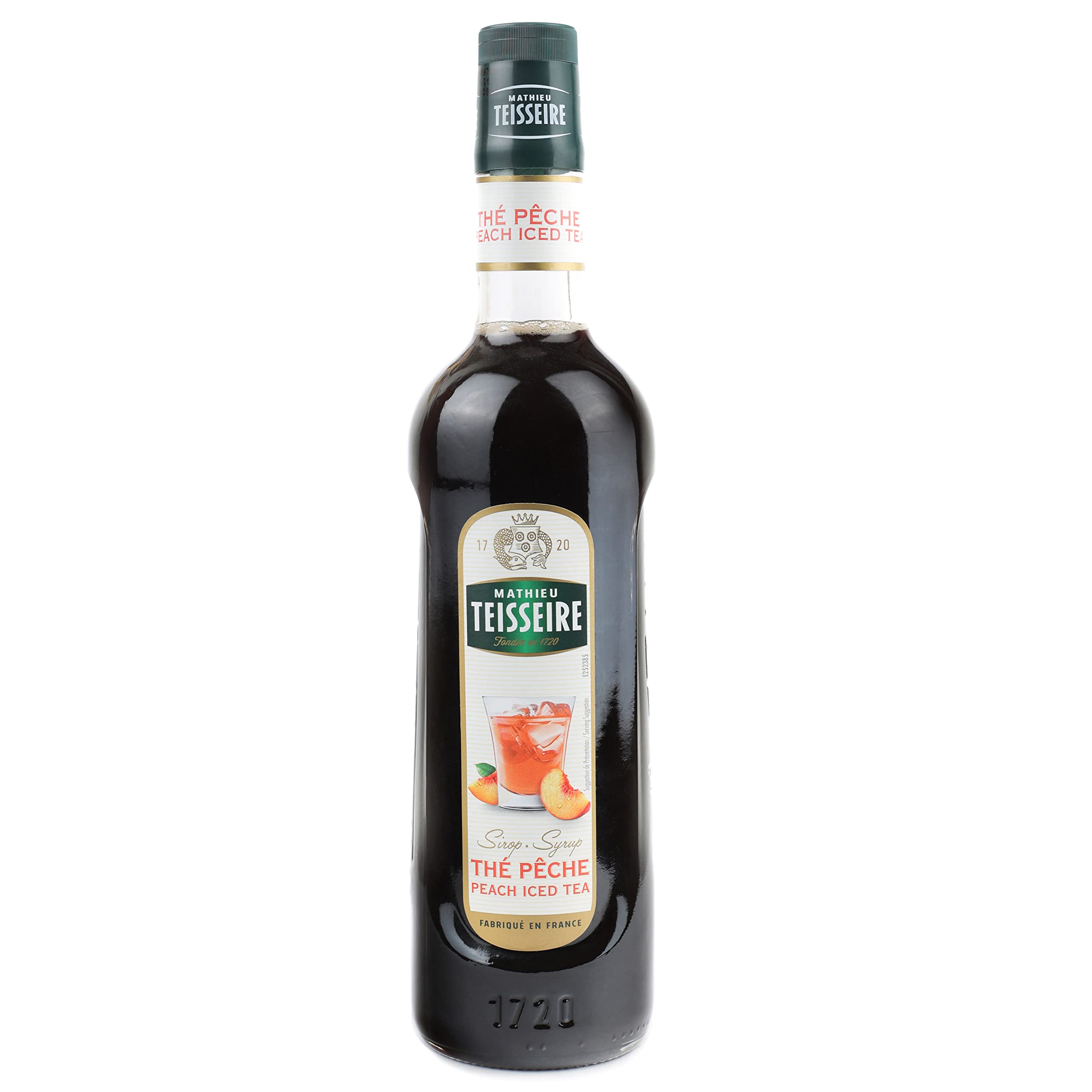 Mathieu Teisseire Peach Iced Tea Syrup, 33.81 fl oz ℮ 1000 ml