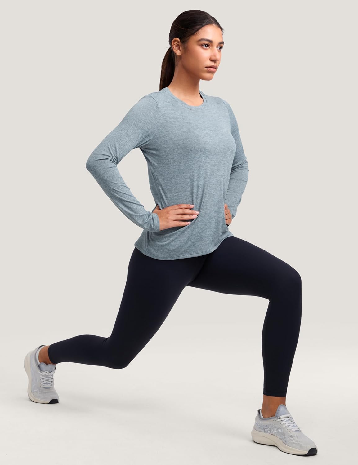 Innophra Cooling Hiking Long Sleeve Sun Shirt for Women - UPF 25 Lightweight Soft Running Workout UV Protection Summer Tops