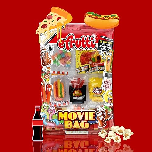 Miniatura 3 de Sweetzo - Bolsas de dulces inspiradas en bandeja de cine gomosas, golosinas masticables envueltas individualmente, rellenos de calcetines, recuerdos