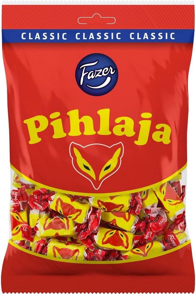 Fazer Pihlaja "Fox Candy" Classic Finnish Rowan Berry Marmalade Candy Bag