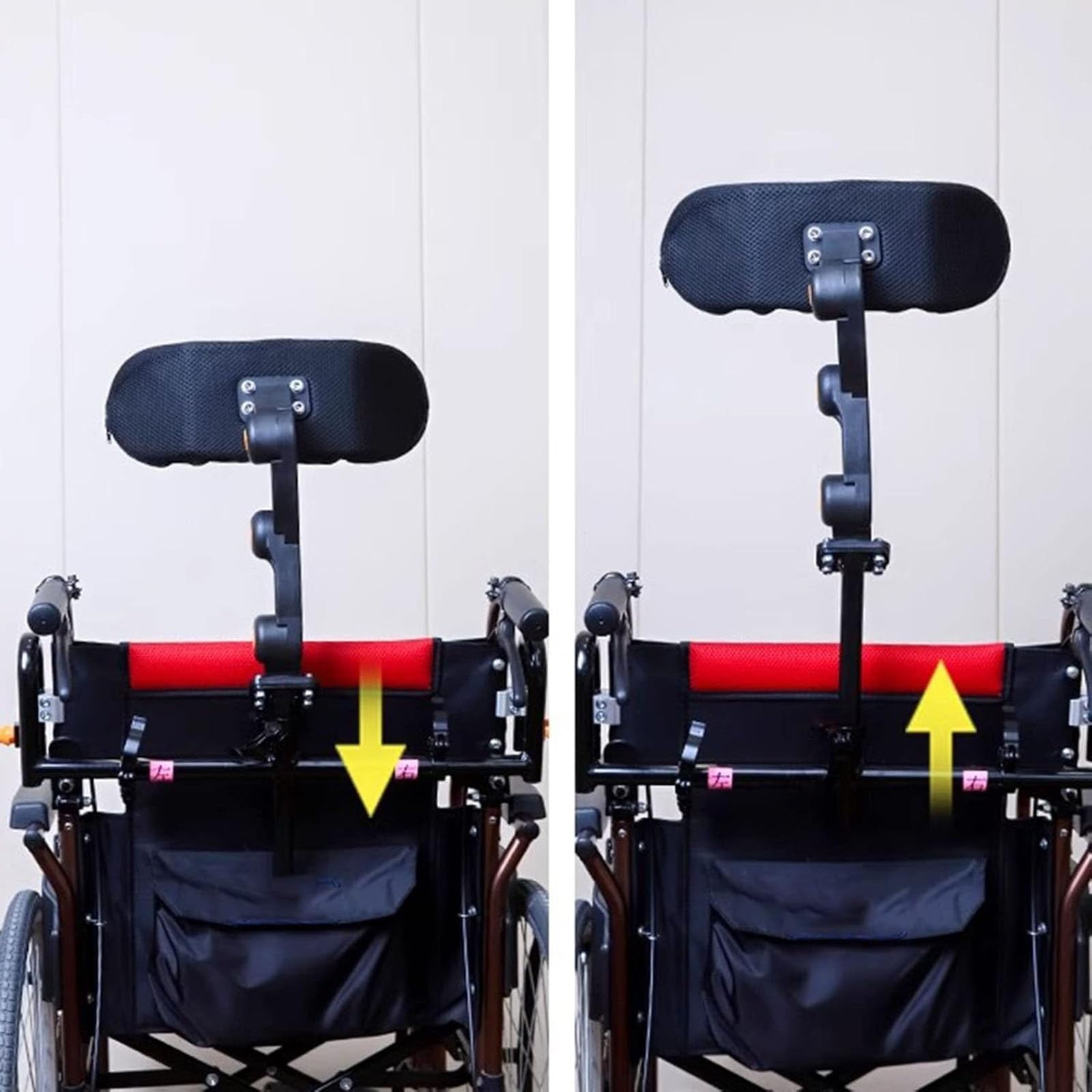 Poduszka na zagłówek i kark do wózka inwalidzkiego z regulowanym oparciem, ergonomiczny komfort dla osób starszych, seniorów i pacjentów, uniwersalne akcesoria do poduszek na wózek inwalidzki