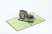 Vista 2 de AIT PAPER ART Tarjeta de regalo de cumpleaños 3D, tarjetas de felicitación patrióticas desplegables con papel de notas, tarjetas de agradecimiento