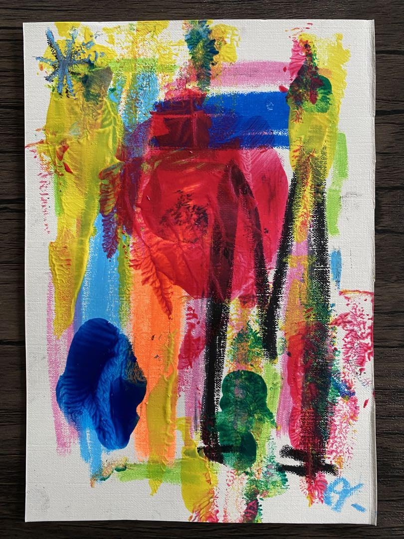 Amazon.co.jp: 「素敵な予感」アクリル画 抽象画 アート