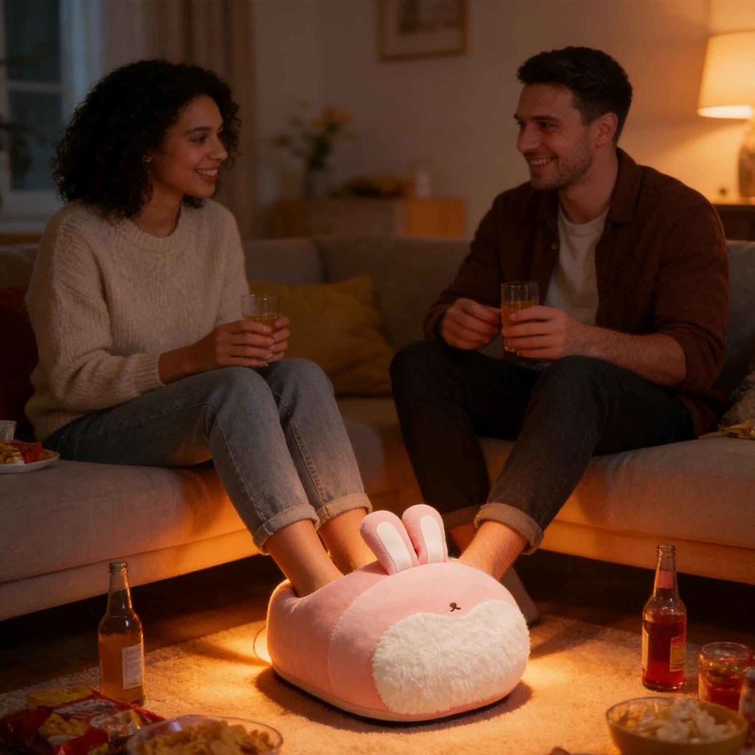 Heated Foot Warmer - 3 Levels Electric, Thick Soft Warm Winter Supplies with Adjustable Heat, Heated Feet Rest, Foot Warmer for Plantar Details, Bed Winter Offices Cold Car Truck Use