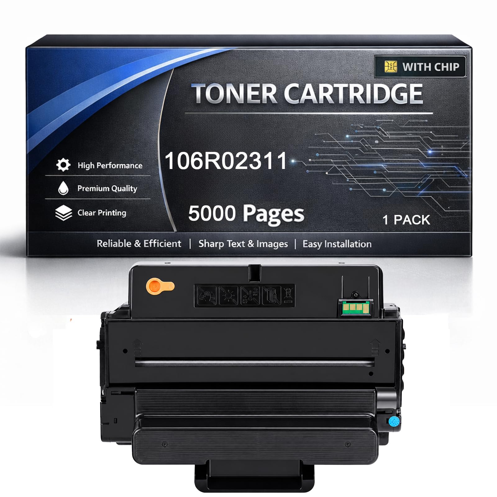 Toner 106R02311 compatible haut rendement avec puce intelligente - 8
