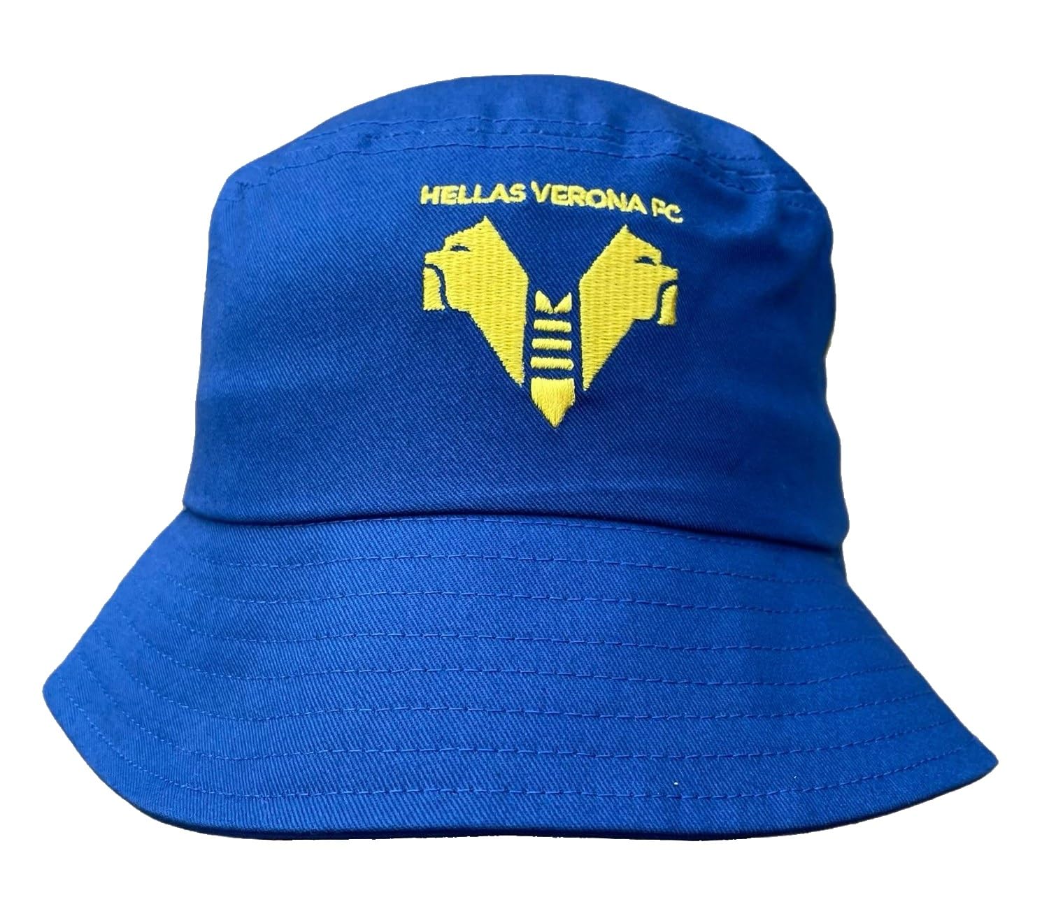 Berretto Invernale Ufficiale Hellas Verona – Pon Pon Gialloblu Con Stemma Ricamato, Taglia Unica Unisex, Con Ologramma Autenticità