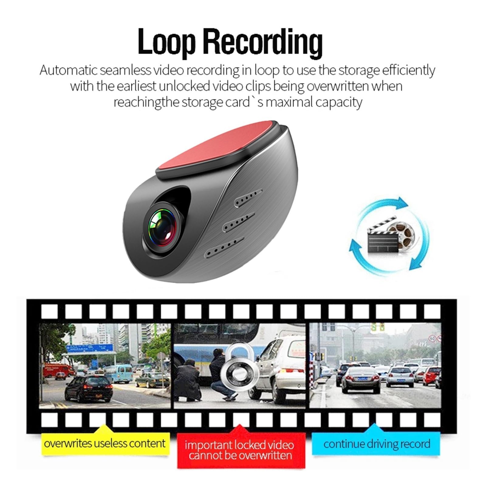 Enregistreur de Voiture USB Car Black Box Driver Recorder Lecteur DVD Assistance au conducteur 1080p Car DVR(Size:32G)