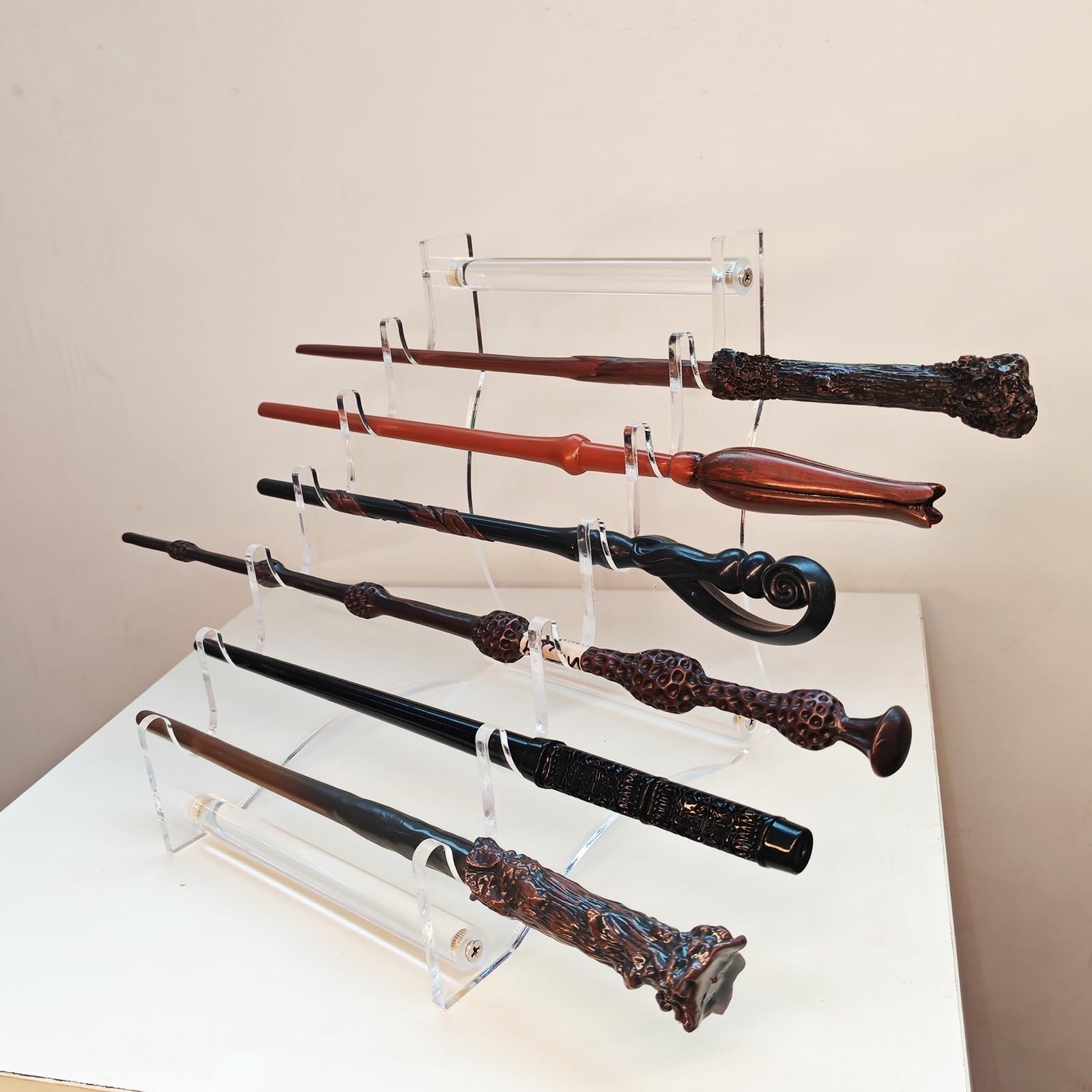 Présentoir acrylique pour baguettes Table de rangement pour accessoires Harry Potter (ensemble transparent 1)