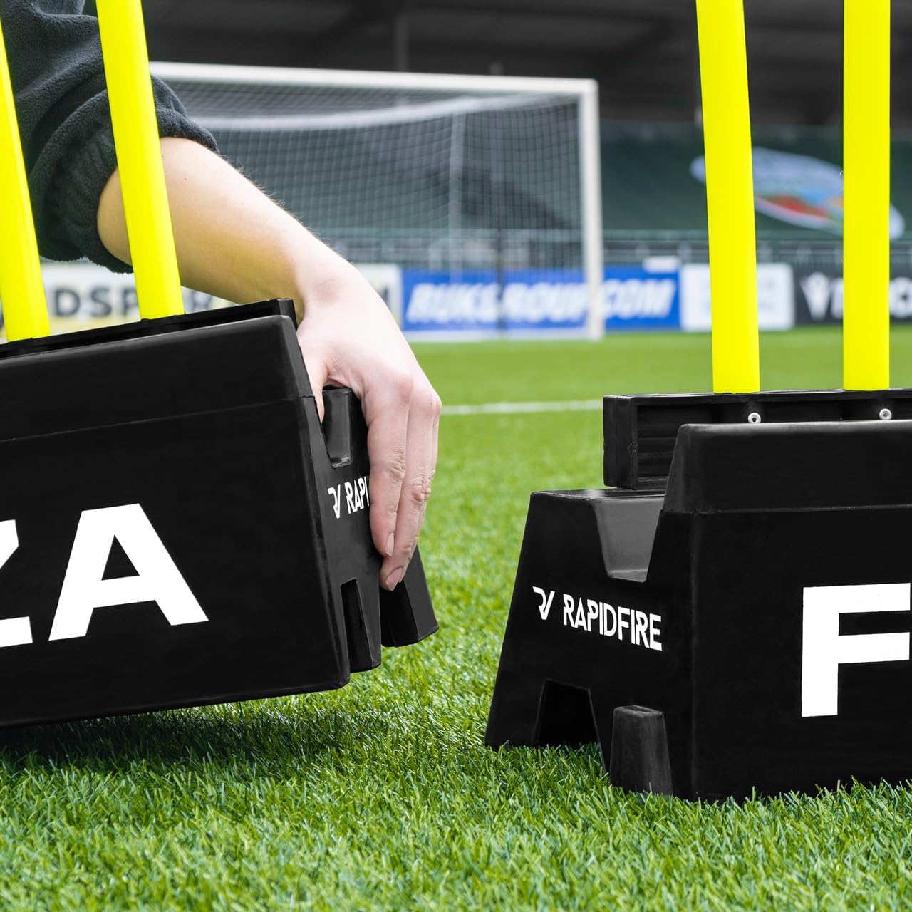 FORZA 2-in-1 Rebound Block & Mannequin Base | Soccer Training Tool for Free Kick Practice & Ball Control Drills | Optional Mannequins in Three Sizes