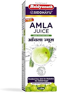 Baidyanath Asli Ayurved Amla Juice 1L - Cold-Pressed, Pure & Natural Amla Juice, Rich In Vitamin C, Supports Immunity & Digestion