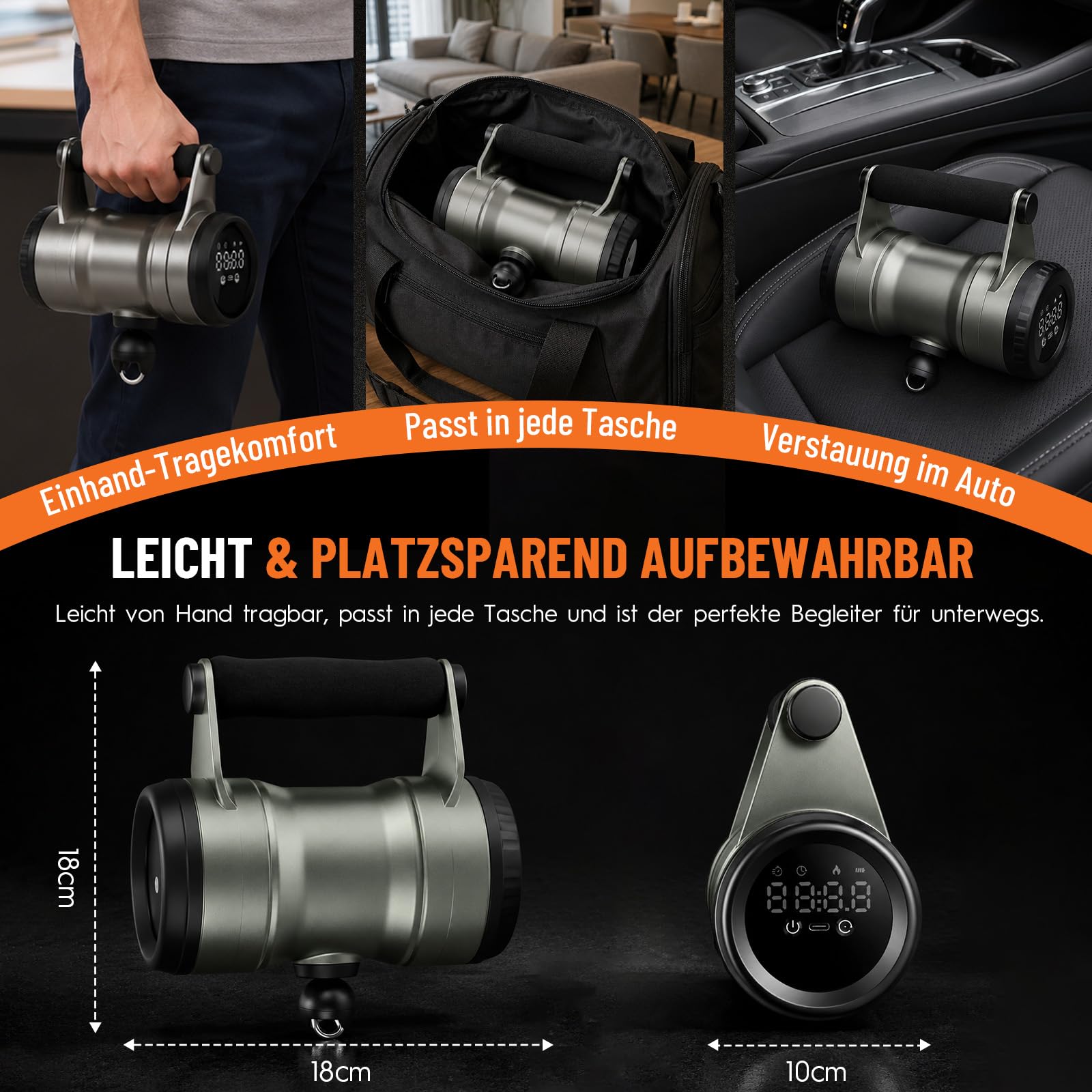 Adjustable Dumbbells, Digitale Smart Verstellbare Widerstandshantel Trainer | 6 Widerstandsstufen Kurzhantel mit USB-C Aufladung & Digital Display, Ganzkörpertraining für Home Fitness, Büro & Outdoor