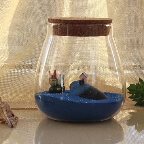 Miniatura 3 de Estación de propagación de plantas, jarrón de vidrio de terrario con soporte de corcho transparente para plantas, tarros de flores, soporte para