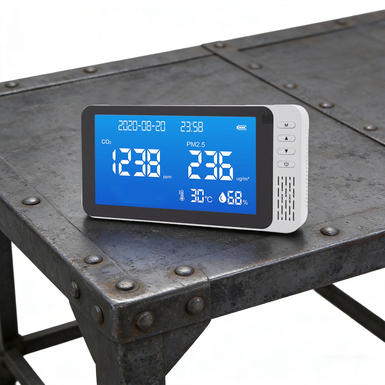 Misuratore della qualità 'aria 6 in 1, CO2 PM2,5, 210 X 107 Mm, Batteria 2000 MAh