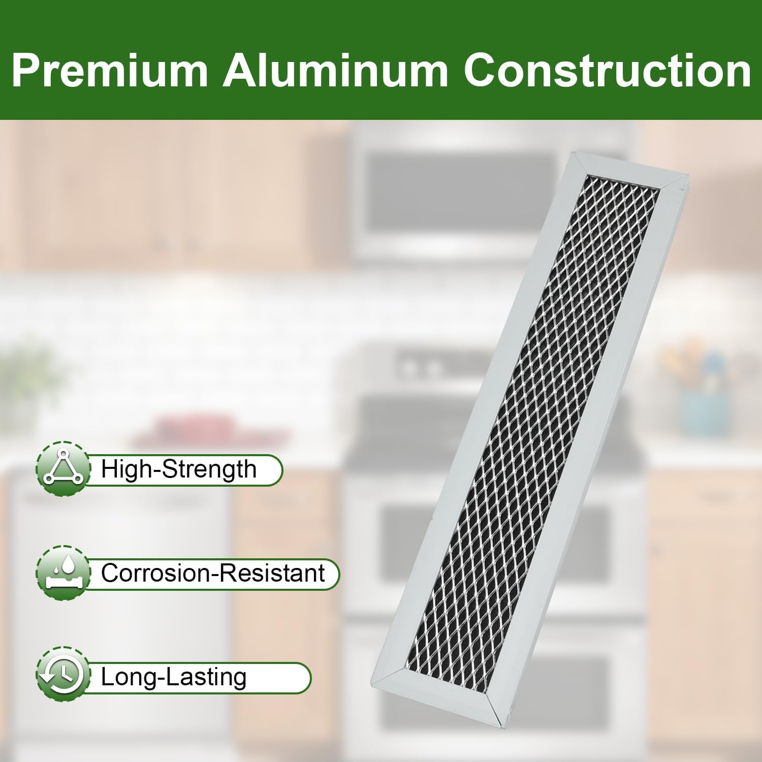 2PCS Microwave Charcoal Filters Compatible with Frigidaire FGMV17WNVFA FMV152KSA FMV152KBA FMV152KMA FMV152KQA FMV152KWA