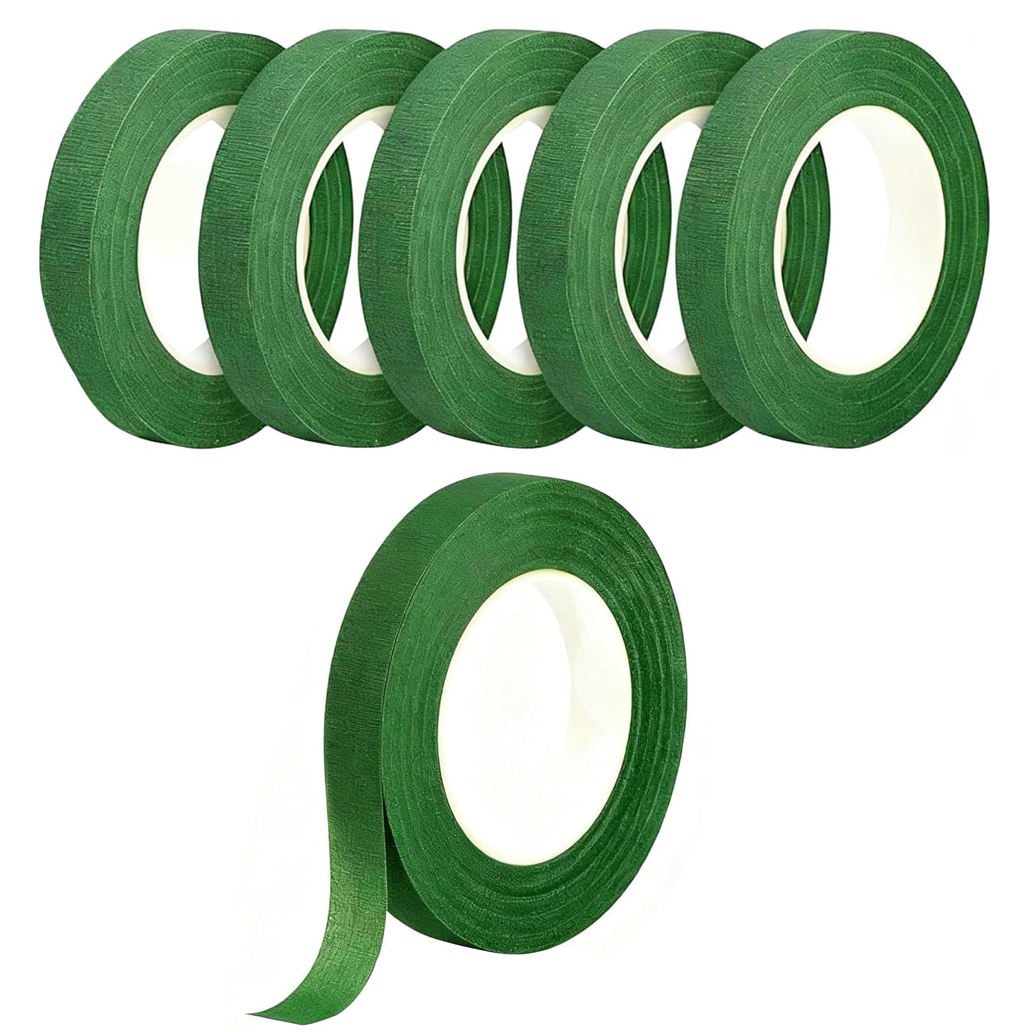 Asian Hobby Crafts Floral Tape Self-Adhesive, Flower Making Tapes for Stem Wrap|Art & Crafts Projects, Pack of 6 (Size : 1/2 Inch Width, Aprox :15 Meter)