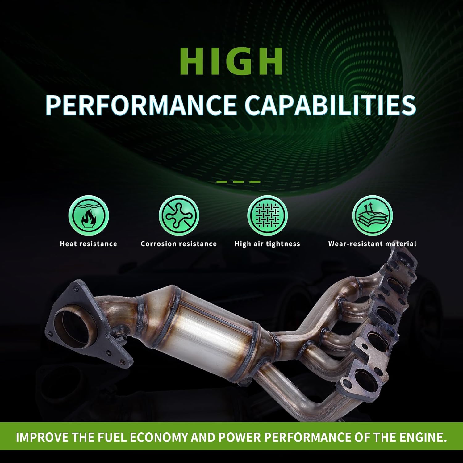 3.7L Front Exhaust Manifold Catalytic Converter Kit Compatible with 2007-2012 Chevy Colorado,2007-2012 GMC Canyon,2007-2008 Hummer H3,2007-2008 Isuzu i-370 EPA Compliant