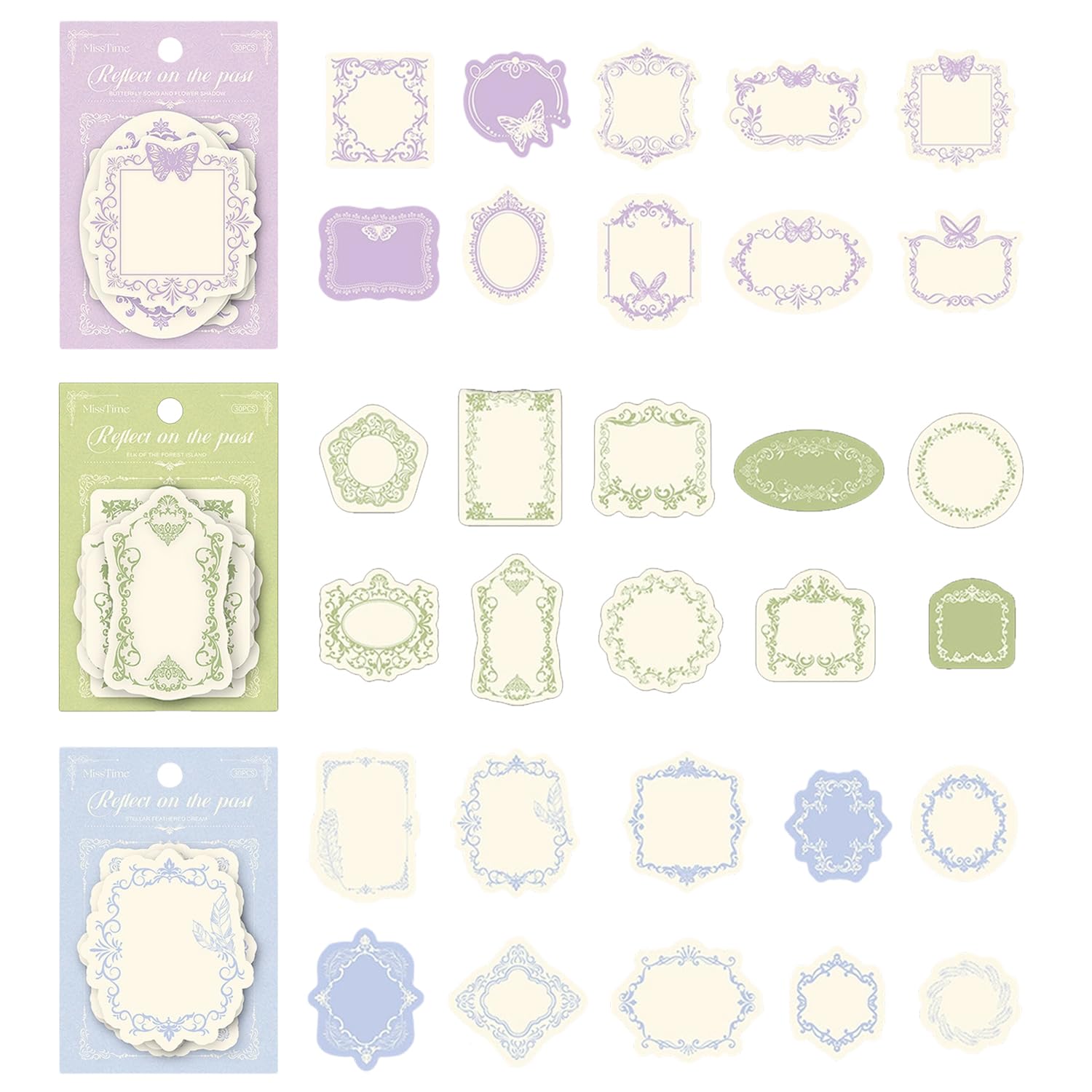 90 PCS Journaling Supplies, Vintage Stickers Set for Scrapbook Decoration and Journal Embellishment, Retro Floral Embossed Designs DIY Craft Projects and Creative Gifts-image-12