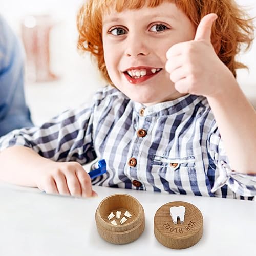 Miniatura 3 de free-space Caja de madera tallada en 3D para recuerdos de dientes caídos, caja de almacenamiento de recuerdos para niño o niña (caja de hadas de