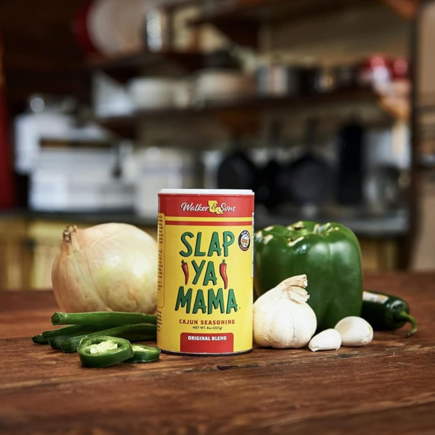 Slap Ya Mama Original Blend Cajun Seasoning - 8 oz Can, Pack of 4, All Natural, MSG Free, Kosher - Authentic Louisiana Flavor