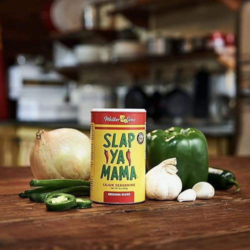 Miniatura 3 de Slap Ya Mama Original Blend - Condimento cajún – lata de 8 onzas, paquete de 4, totalmente natural, sin MSG, kosher, auténtico sabor de Luisiana