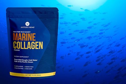Miniatura 4 de Antler Farms - Polvo de colágeno marino hidrolizado 100% puro de Wild Caught Pacific Snapper, 12 onzas  Soluble en líquidos calientes o fríos, apto