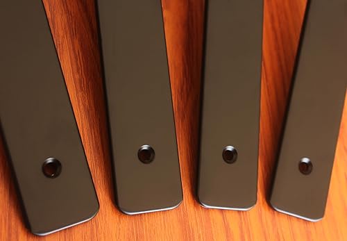 Miniatura 5 de Paquete de 12 soportes de estante en L ocultos negros de 9 pulgadas (15 pulgadas de grosor), soporte de estante de metal, soporte de estante