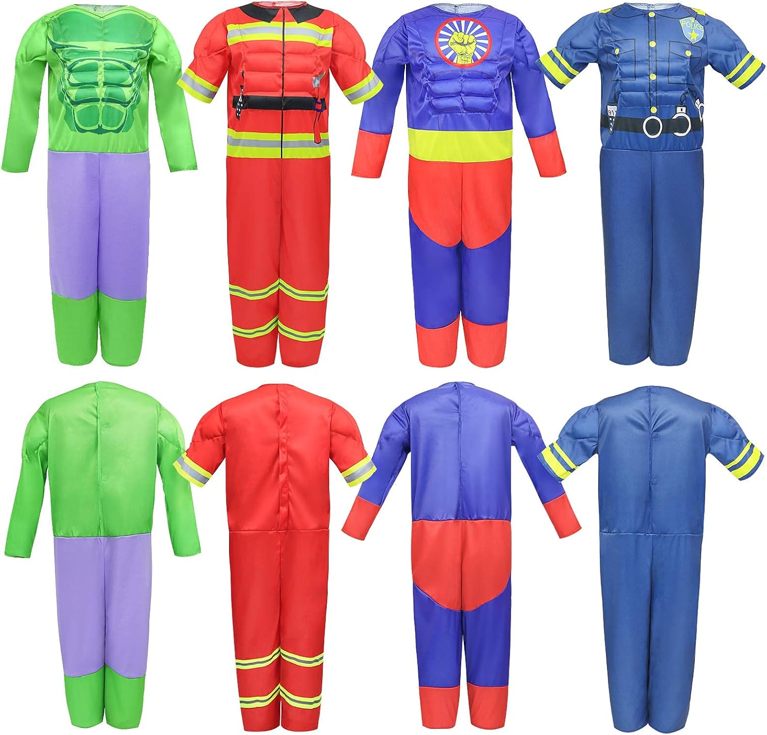 Teuevayl Boys Muscle Chest Dress up Costumes Trunk with Superhero, Policeman, Fireman Costume, Kids Pretend Role Play Costumes Set, Boys Dress up Clothes for Kids Ages 4-7 : Clothing, Shoes & Jewelry