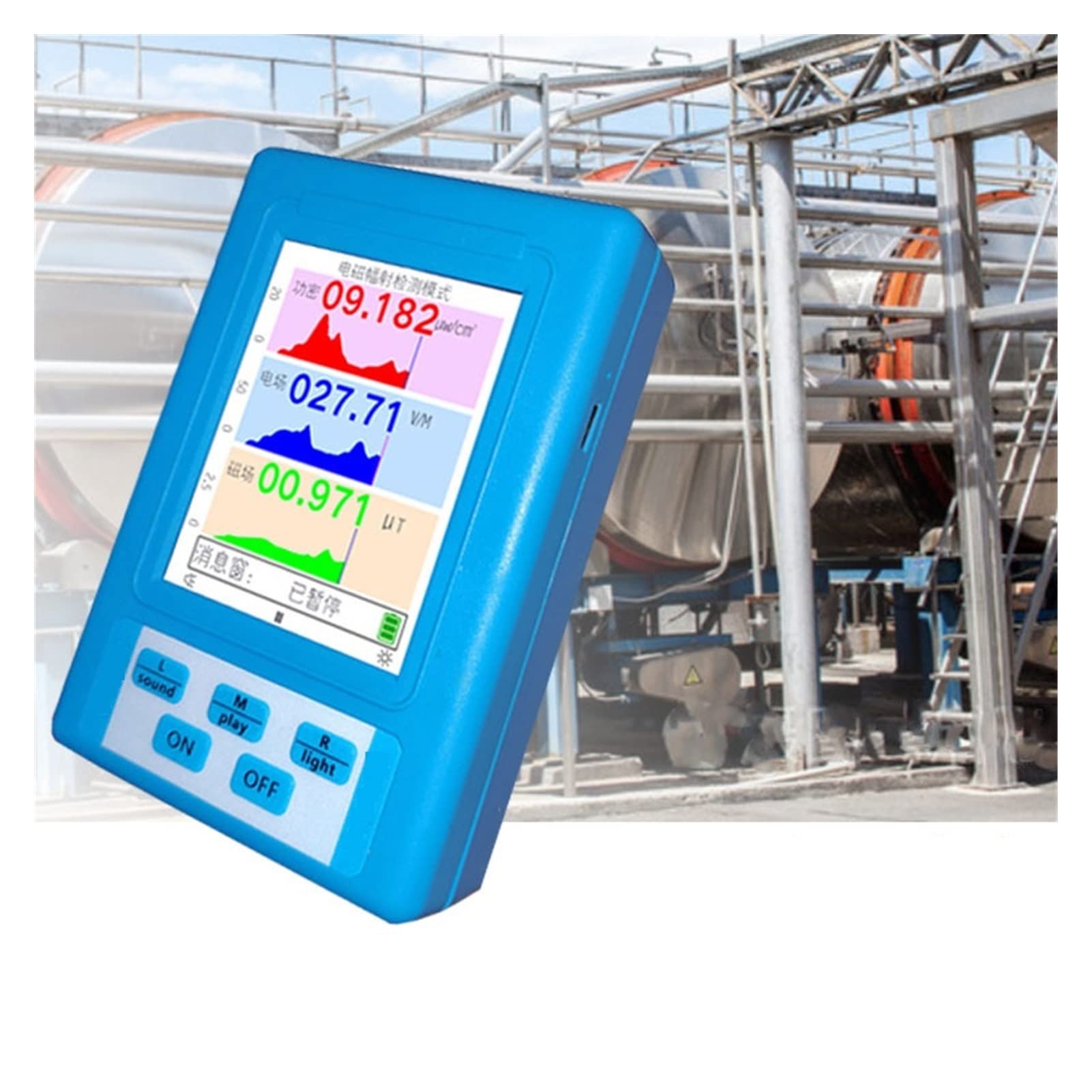 Emf Détecteur de dosimètre testeur radiation électronique Testeur rayonnement Haute sensibilité Mètre force d'électromotivité Bureau, Extérieur