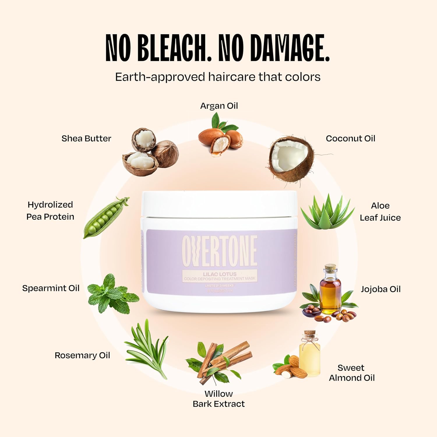 Overtone Semi Permanent Hair Color Conditioner, Lilac Lotus, 8 oz, Nourishing, Damage-Free, Color Depositing Mask for All Hair Types with Shea Butter & Coconut Oil, Vegan & Cruelty-Free - Image 8