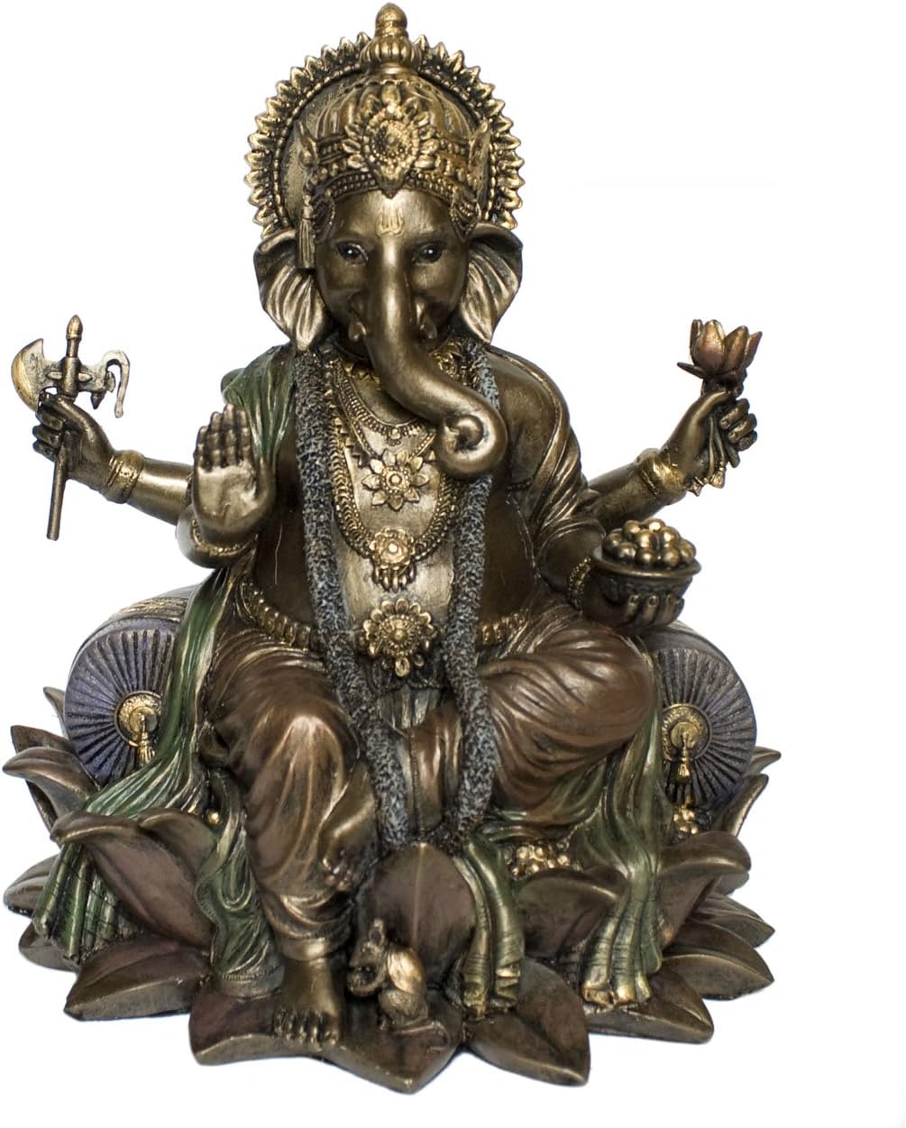 Ganesha bronze divinity figure decoration Hinduism