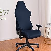 Vista 2 de Funda elástica para silla de oficina con fundas para brazos, fundas giratorias para sillas de juegos, fundas para silla de computadora, funda