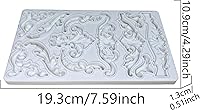 Vista 2 de Baroque Curlicues Scroll Lace Border Relief Flor Encaje Filigrana Esculpido Decoración Fondant, Artesanía Azucarera, Decoración de Pasteles, Moldes