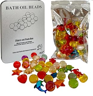 35pcs Set Bath Oil Beads Floral Fragrance Bath Pearls SPA Shower Oil Moisturizing Essential Oil for Bathing Skin in Hotel Home Travel bathtubs