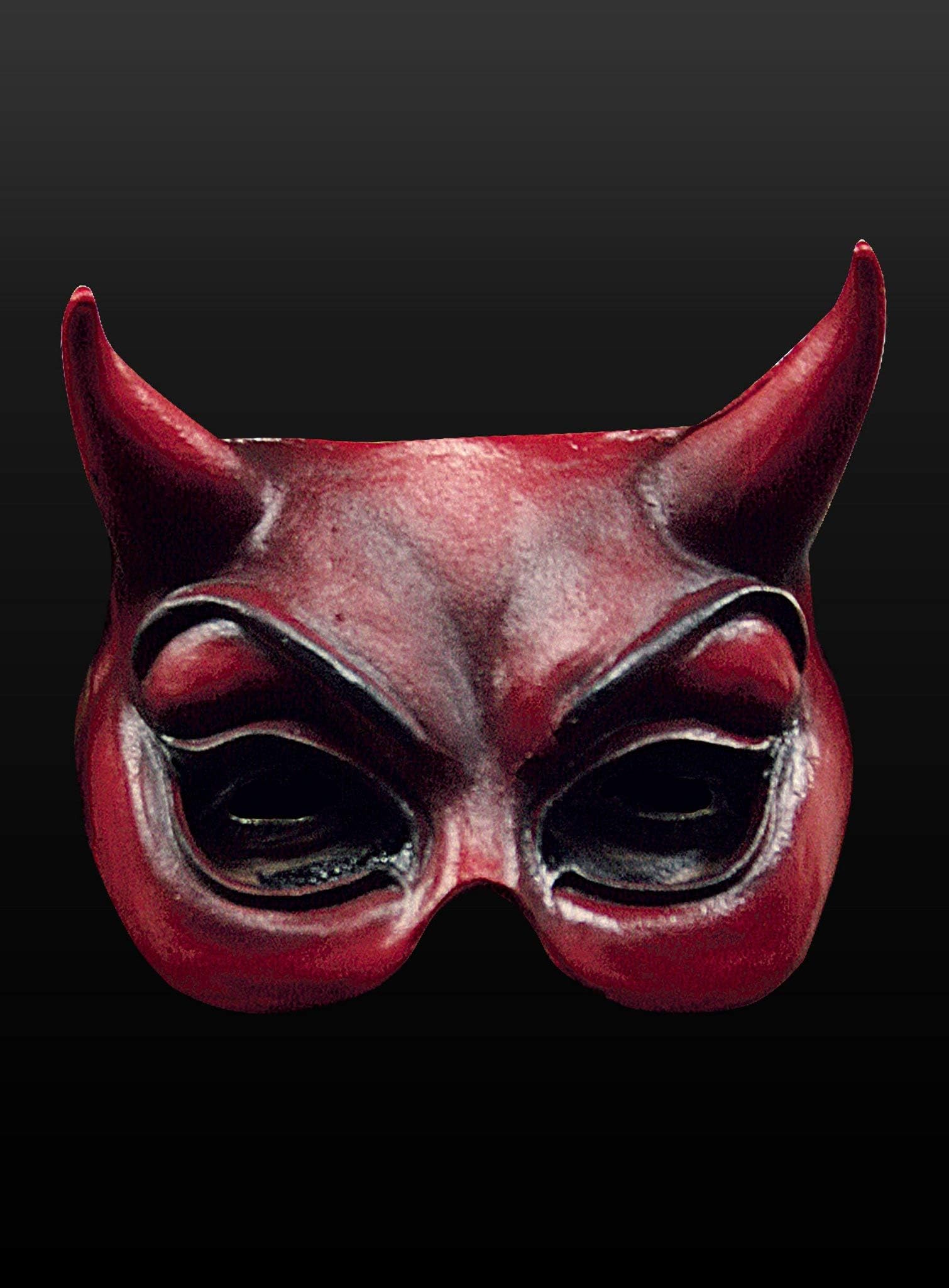 Creative Collection Adult Red Devil Half Face Mask with Horns