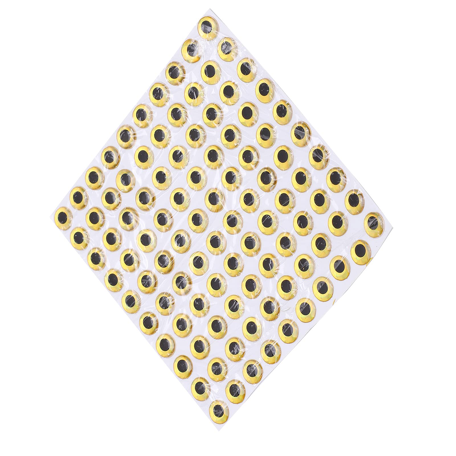 Señuelos de Pesca Pegatina para Ojos Simulación 3D Juego Holográfico Artificial para Accesorios de Cebos Artesanales (Gold)