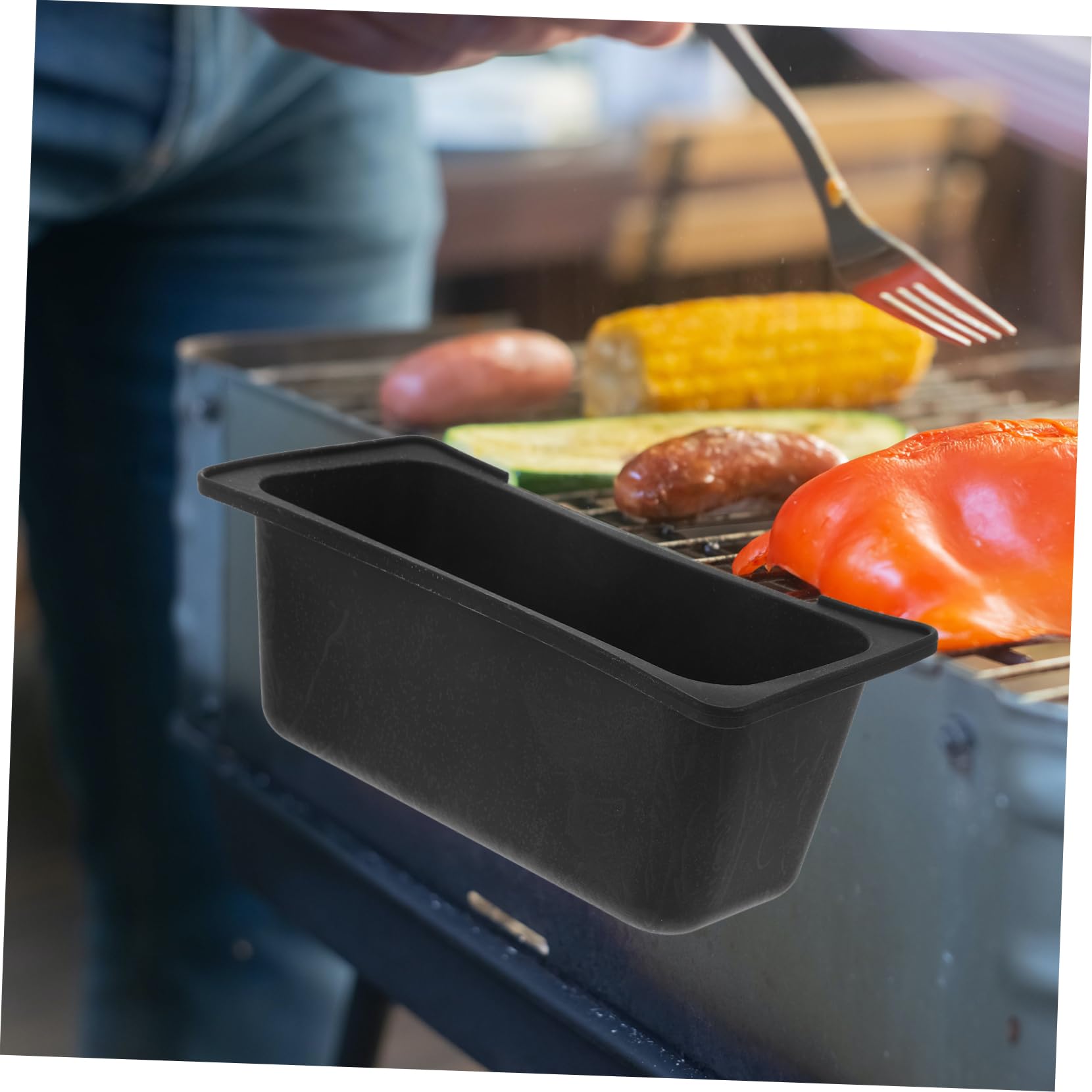 BESTonZON 5 Pezzi Fodera Silicone per Grassi Accessorio per Barbecue Compatibile con Facile Riutilizzabile No e Rischio Perdite