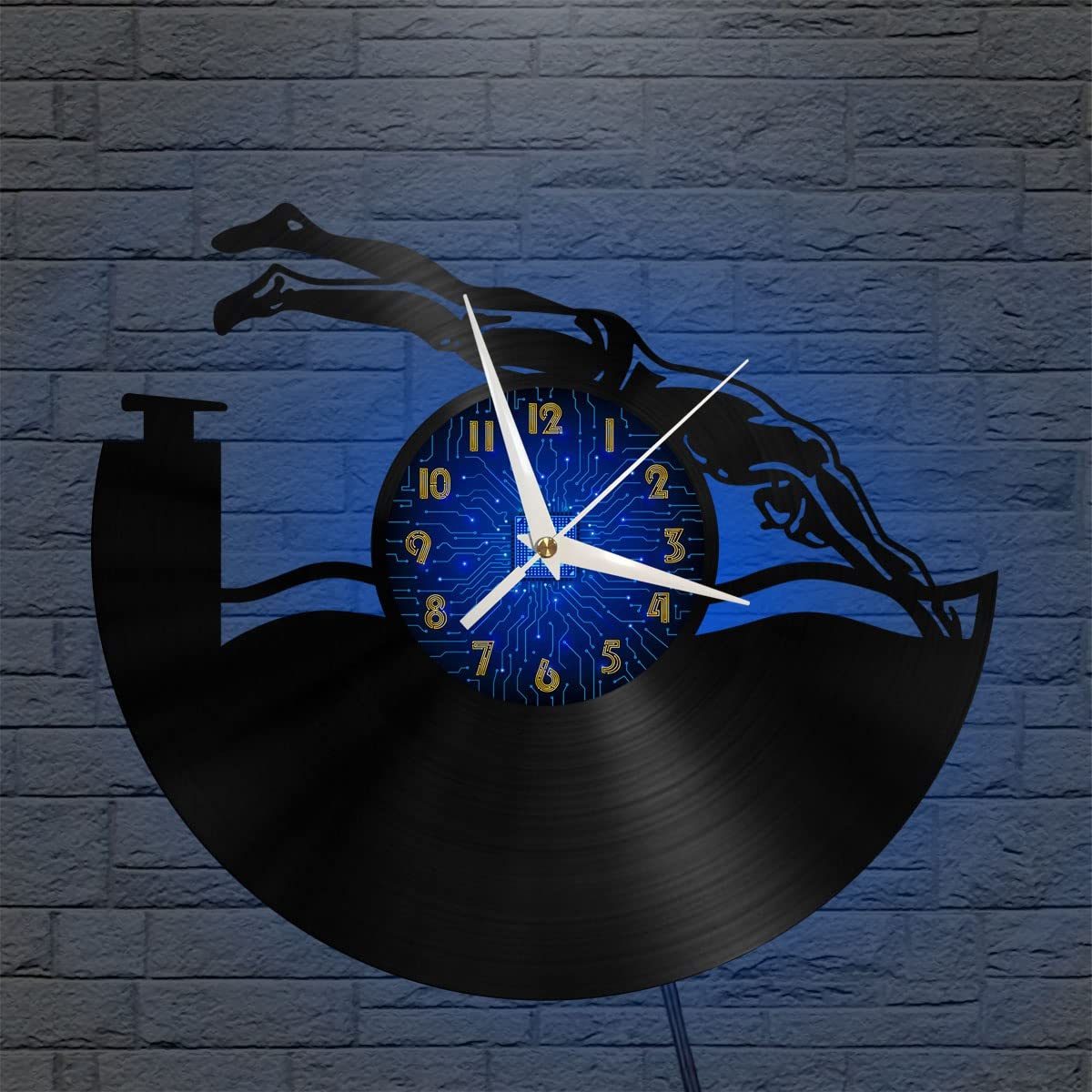 Horloge murale en vinyle plongée 12 pouces, la solution lumineuse pour chambre