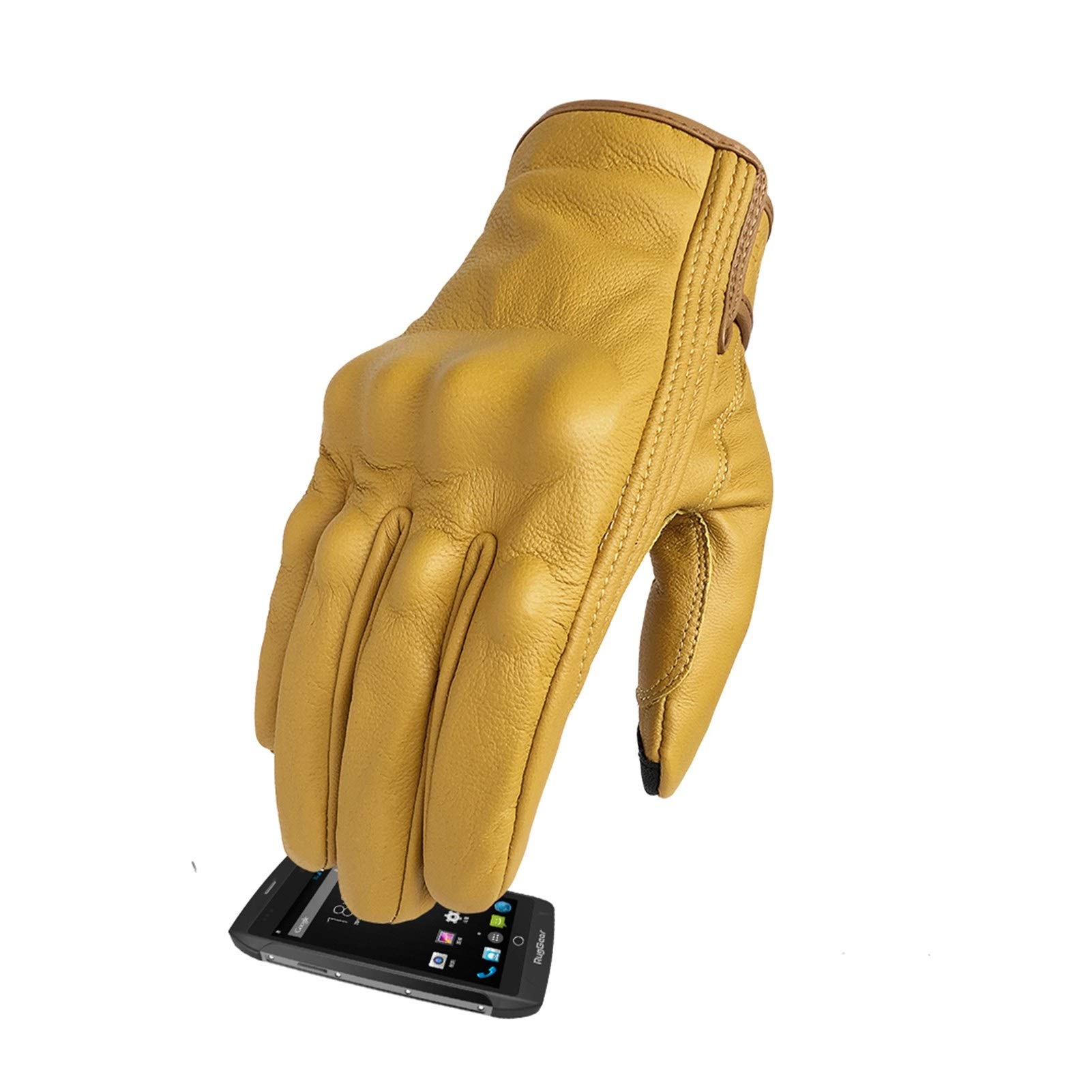 Guantes de ciclismo Guantes de motocicleta Guantes de piel para pantalla táctil Guantes de bicicleta Hombres Mujeres Ciclismo dedo completo Motocicleta Motocross Guantes de bicicleta