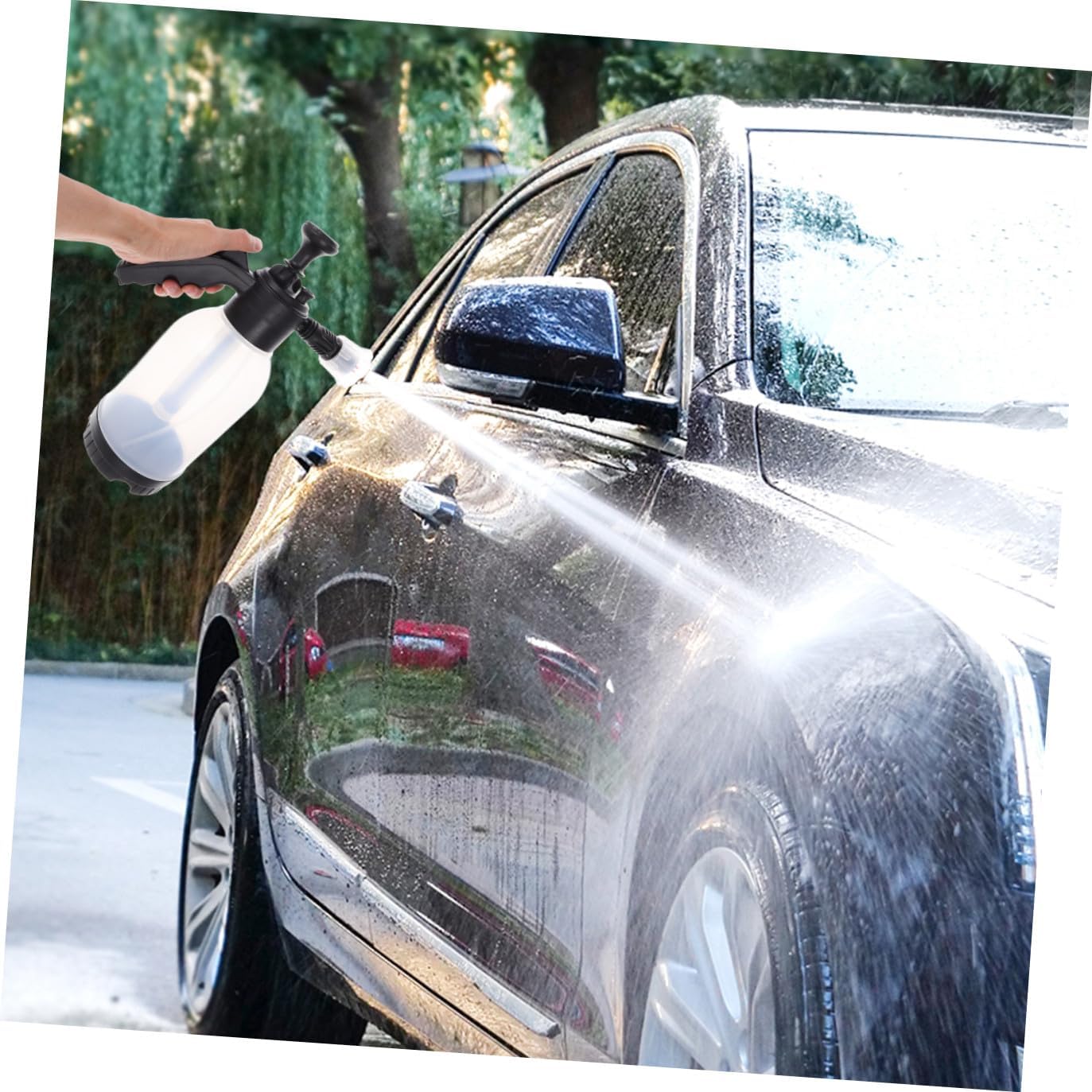 Car Wash Foaming Sprayer and 2000ml Tank with Adjustable Foam Nozzle