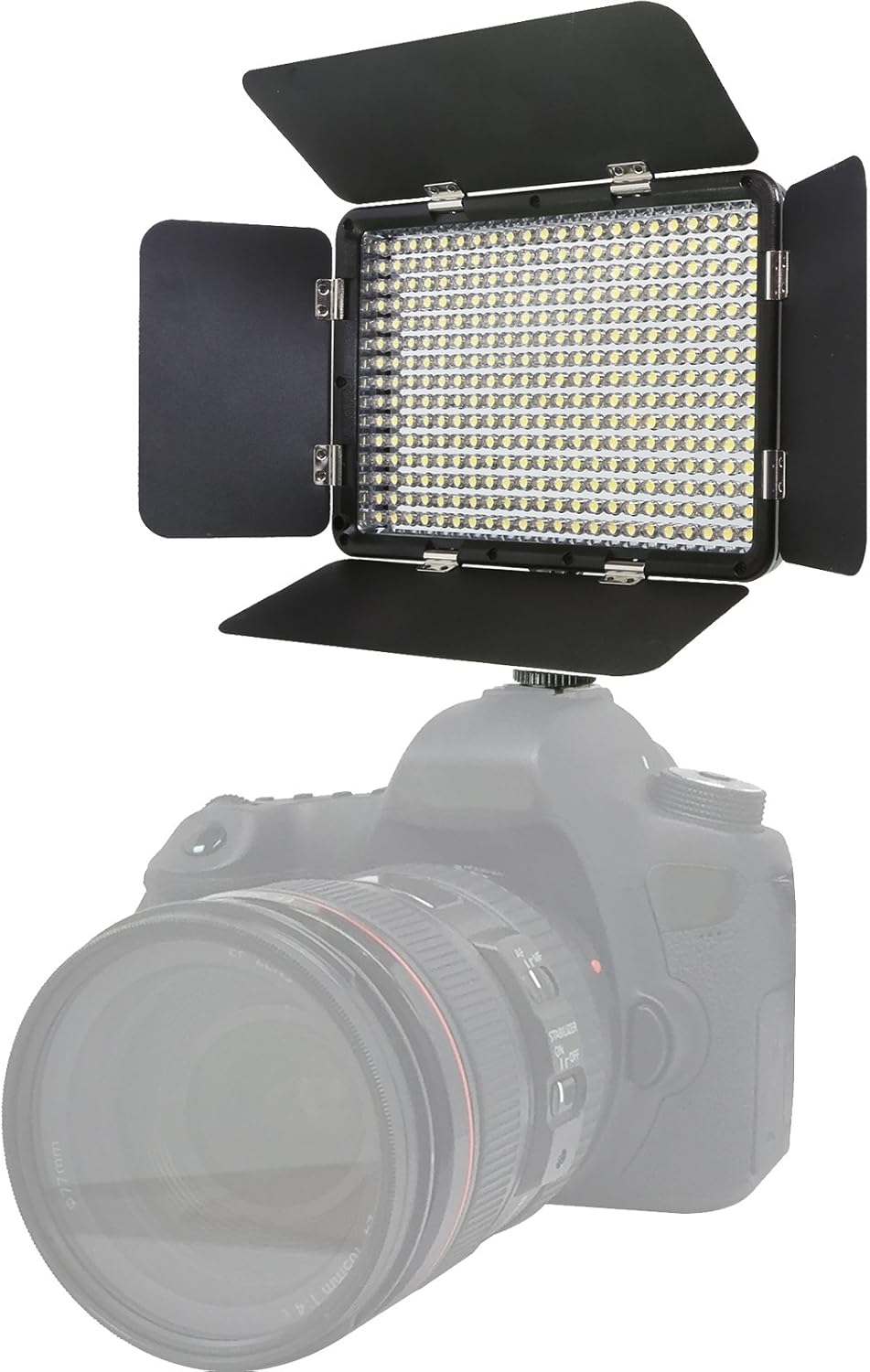 Vidpro LED-330 Photo and Video Light Kit - On Camera Panel LED Light - Adjustable and Dimmable Light Fits Cameras Video Camcorders and DLSR w/Hot Shoe Includes Rechargeable Battery Diffuser and More