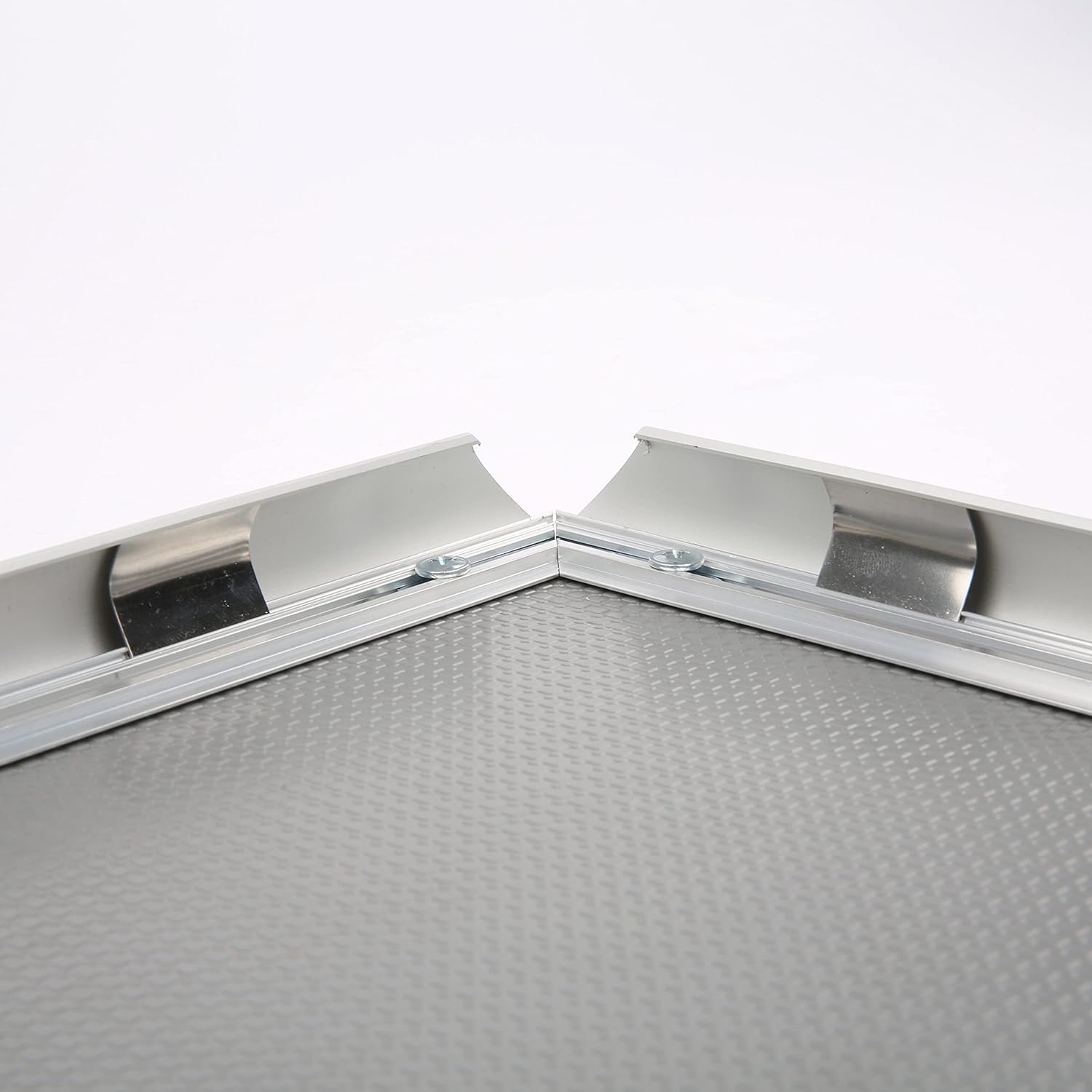 M&T Displays Security Snap Poster Frame 1" Aluminum Profile, Front Loading, Picture, Photo, Document, Certificate, Sign Holder, Mitered Corner, Anti Glare Cover (Silver, 8.5x11 inch)