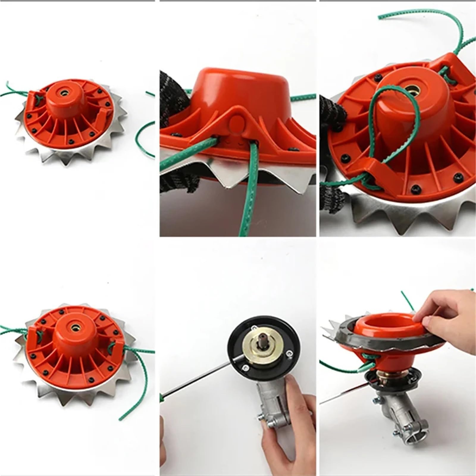 Testina for Decespugliatore 2 in 1 con Lama in Acciaio Inossidabile E Filo in Nylon for Parte di Ricambio for Decespugliatore A Benzina