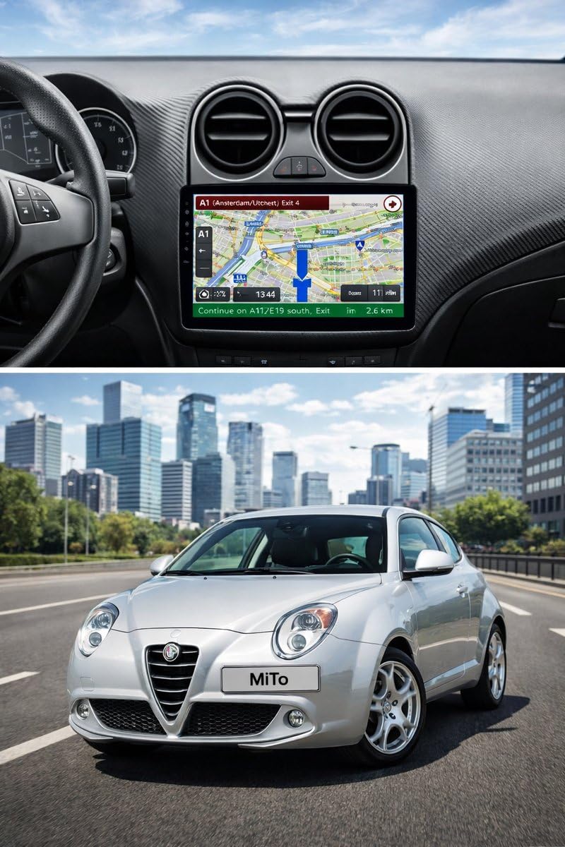 Autorradio 9 Pulgadas Compatible con Saab 9-3 Cabrio 2007-2012 | CarPlay/Android Auto/WiFi/DSP/Dab+, Autorradio táctil CarPlay, Sistema de Radio Multimedia HD (T2 (2GB/32GB) 8 núcleos 5GHz)