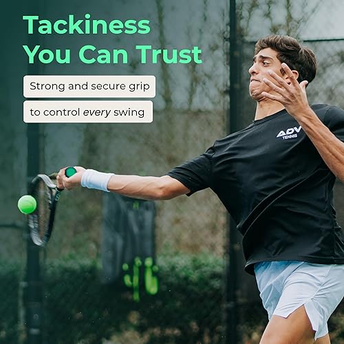 Miniatura 2 de ADV MaxTac Tacky - Cinta de agarre para raqueta de tenis profesional, 3 unidades, agarre antideslizante extremadamente pegajoso, fina y fácil de