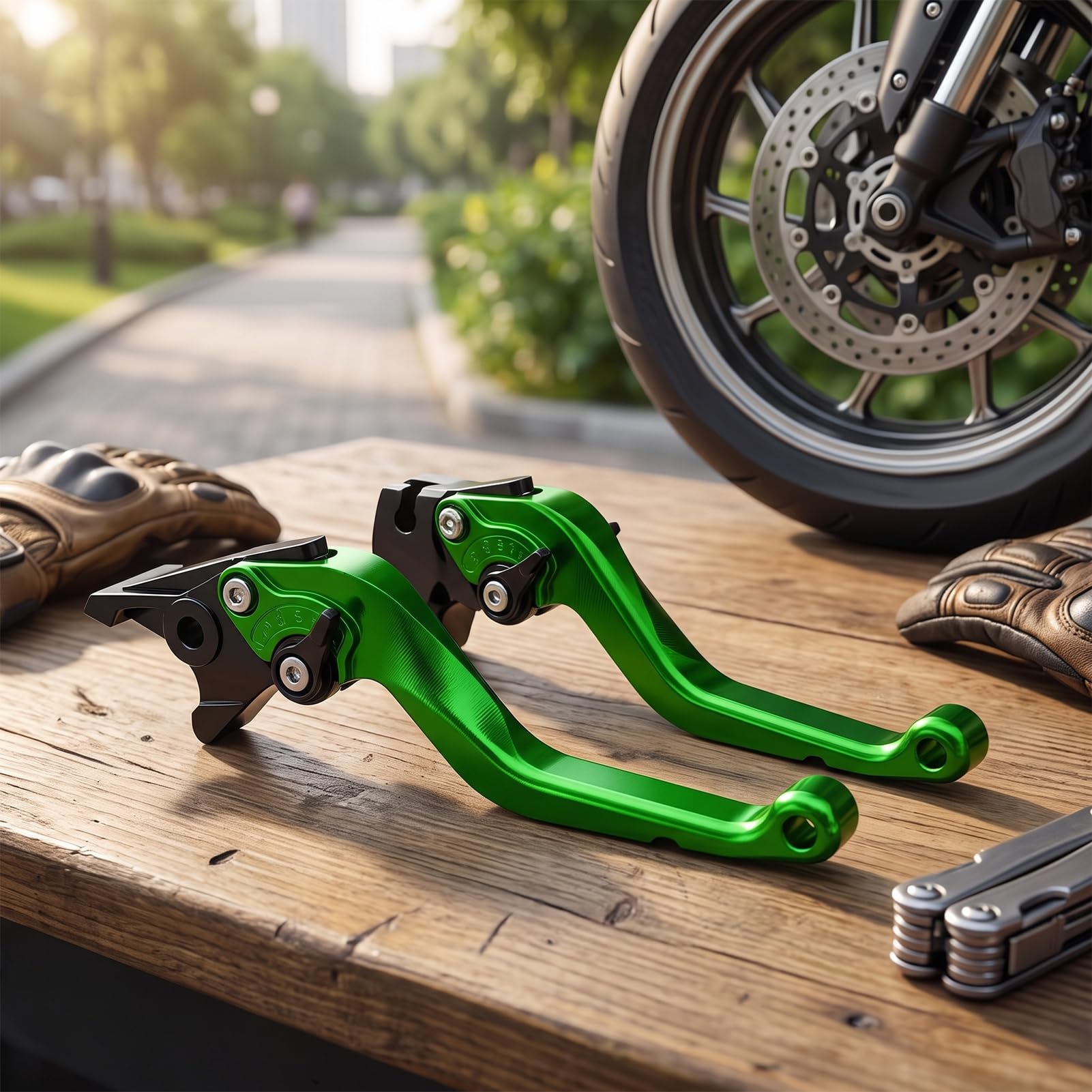 Yctze Leve Freno e Frizione Moto Regolabili, Leve Comando 6 Posizioni,