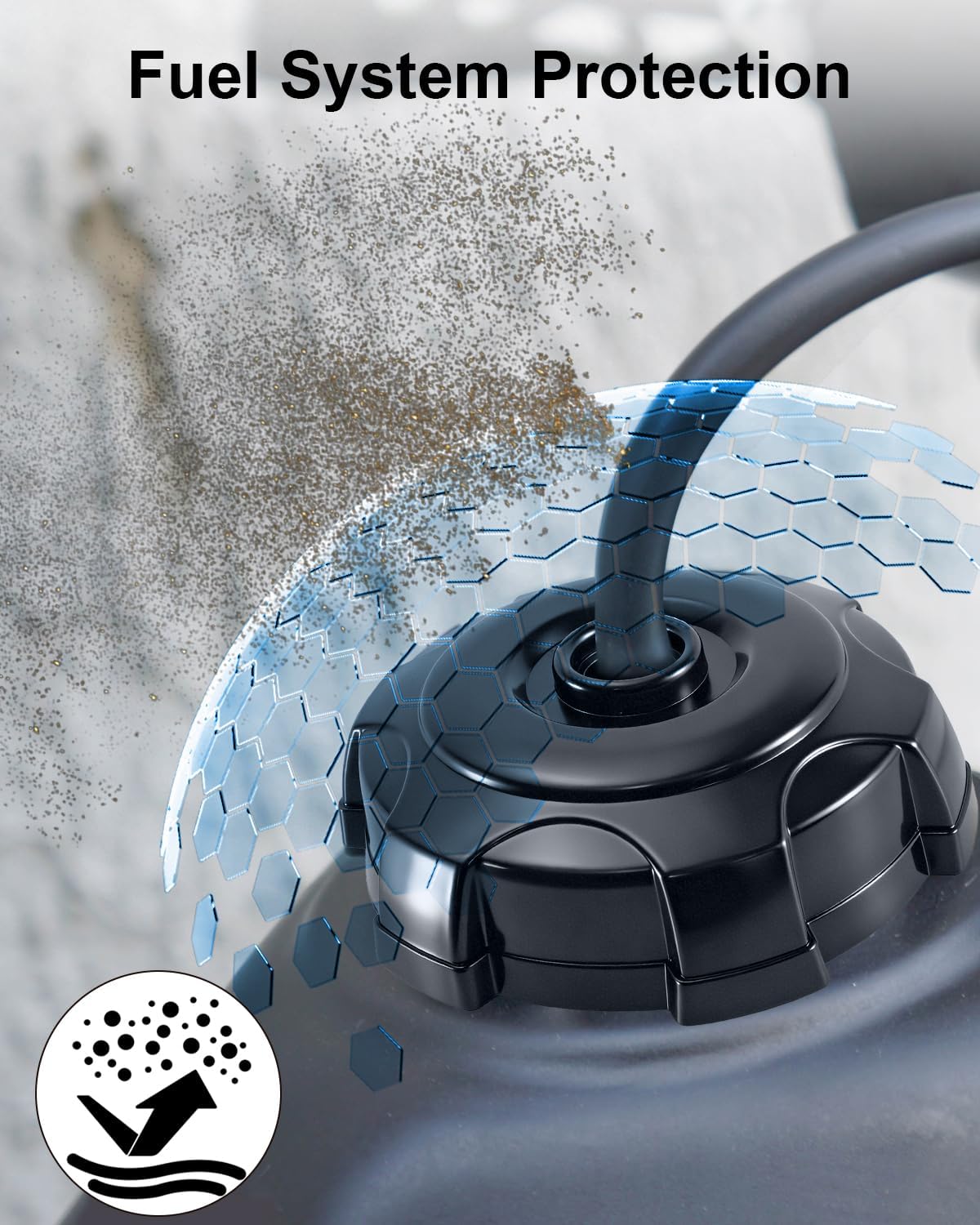 Fuel Tank Cap Compatible with Kawasaki Bayou Mojave Lakota Prairie 300 360 400 Tecate Replace 51048-1133 51048-1129 51048-1127 51048-1090, with Black Tube